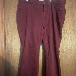 Maroon jeans